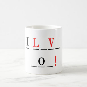 I Liebe You-Hangman Style von Shirley Taylor Kaffeetasse