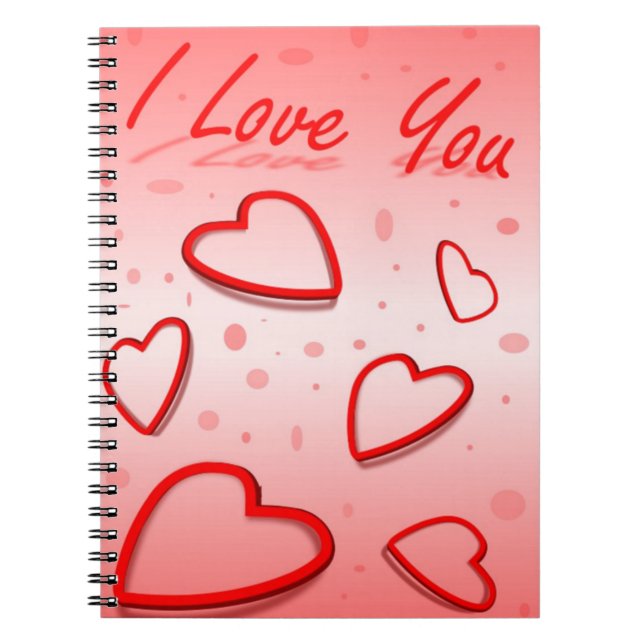 "I LIEBE YOU" HEARS NOTIZBLOCK (Vorderseite)