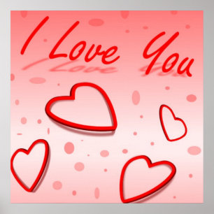 "I LIEBE YOU" HEARS POSTER