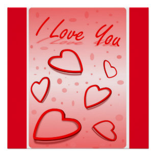 "I LIEBE YOU" HEARS POSTER