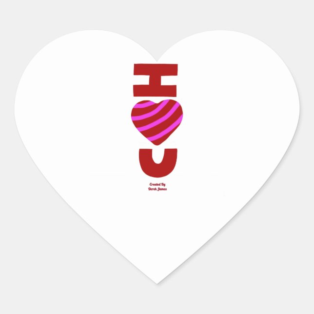 I Liebe You Heart Aufkleber (Vorderseite)