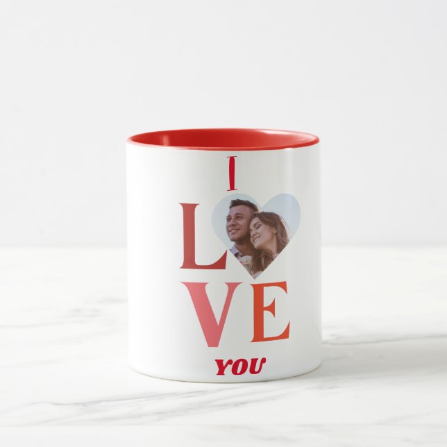 I Liebe You Heart Foto Tasse (Zentrum)