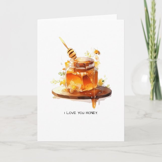 I Liebe You Honey Grußkarte Karte (Vorderseite)
