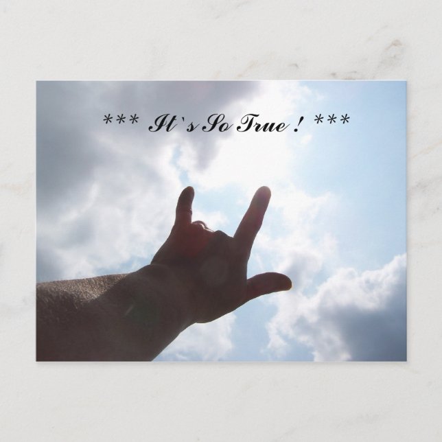 I LIEBE YOU in Sign, *** Es ist so wahr! *** Postkarte (Vorderseite)