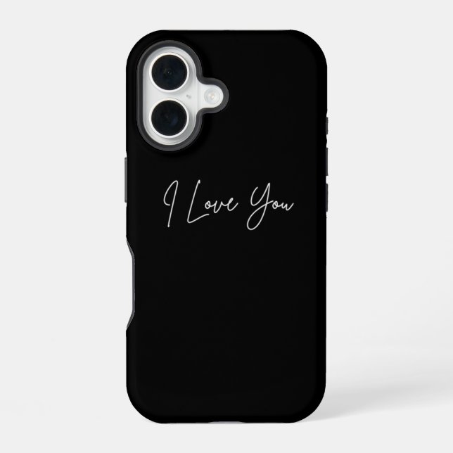 I Liebe You iPhone 16 Pouch - Niedlich Romantische iPhone 16 Hülle (Rückseite)