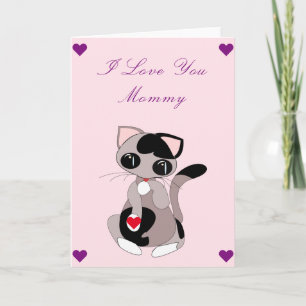 I Liebe You Mama Baby Card Chat mit Herzgeschenk Karte