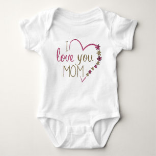 I Liebe You Mama Baby Jersey Bodysuit Baby Strampler