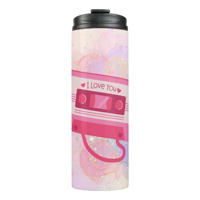 I Liebe You Mixtape Thermosbecher (Vorderseite)