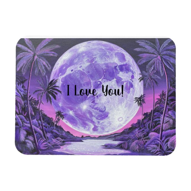 I Liebe You-Moon-Flexible Foto Magnet (Horizontal)