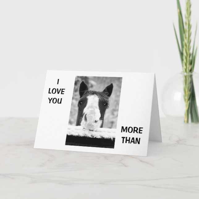"I LIEBE YOU more than PORSES" LIEBE YOU CARD Karte (Vorderseite)
