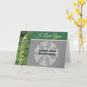 I Liebe You Mullein Blume Personalisiertes Foto Karte