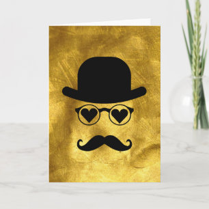 I Liebe You Mustache Feiertagskarte