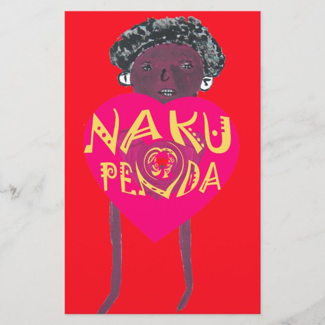 I Liebe you Nakupenda Kenya Swahili Art (Vorderseite)