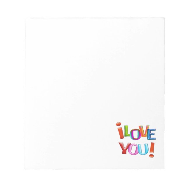 i LIEBE YOU ! Notizblock (Vorderseite)