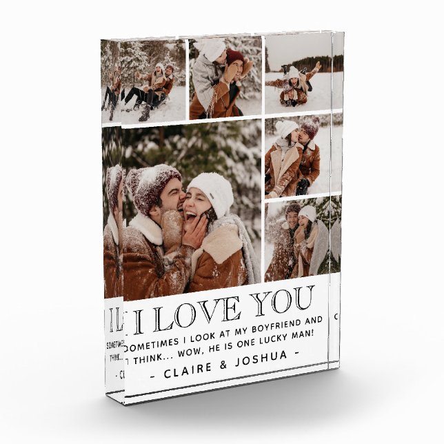 "I LIEBE YOU" & Quote Modern 6 Foto Collage (Links)