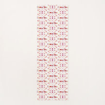 I LIEBE YOU Red Heart Gold Ribbon Valentine 2-seit