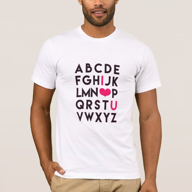 I LIEBE YOU - Romantic Alphabet Men's T - Shirt (Vorderseite)