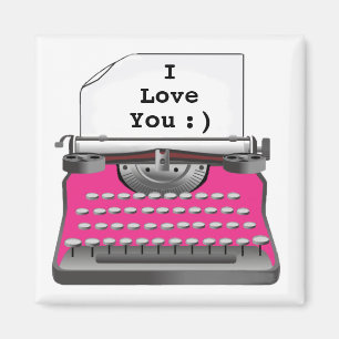 "I Liebe You" - Schreibmaschine Magnet