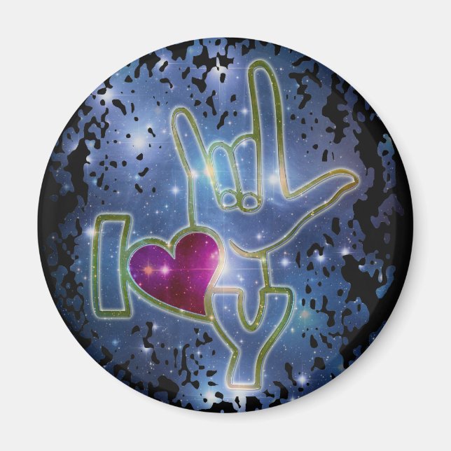 I LIEBE YOU / sign language Magnet (Vorne)