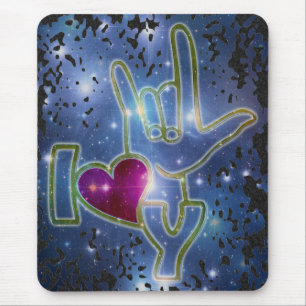 I LIEBE YOU / sign language Mousepad