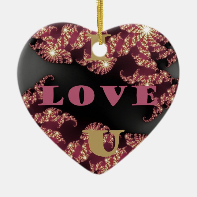 I Liebe You Sweetheart Keramikornament (Vorne)