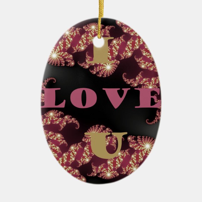 I Liebe You Sweetheart Keramikornament (Vorne)