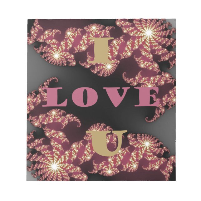I Liebe You Sweetheart Notizblock (Vorderseite)