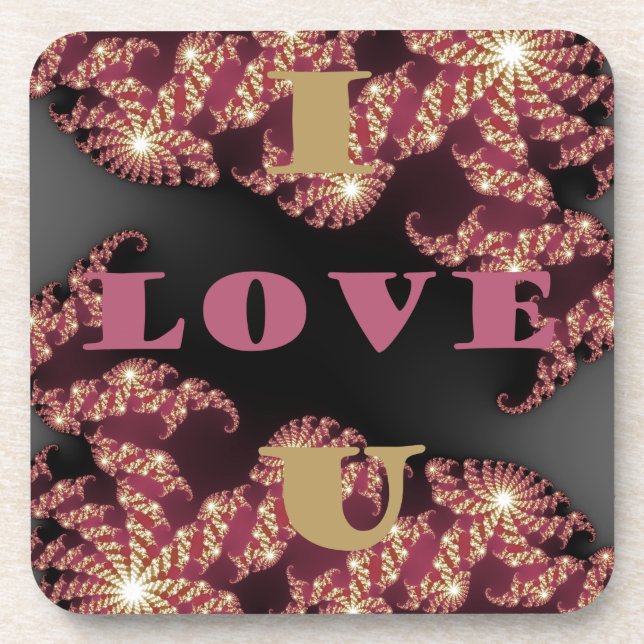 I Liebe You Sweetheart Untersetzer (Vorderseite)