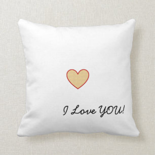 I Liebe You Überraschung personalisierte Nachricht Kissen