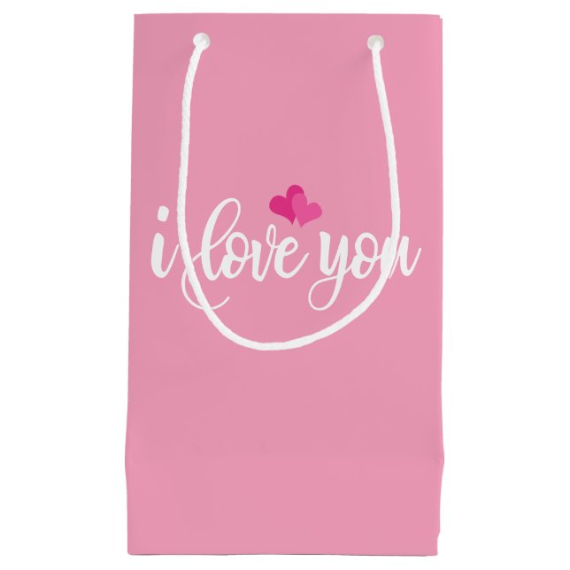 I Liebe You Valentine Calligraphy | Geschenktüte (Vorderseite)