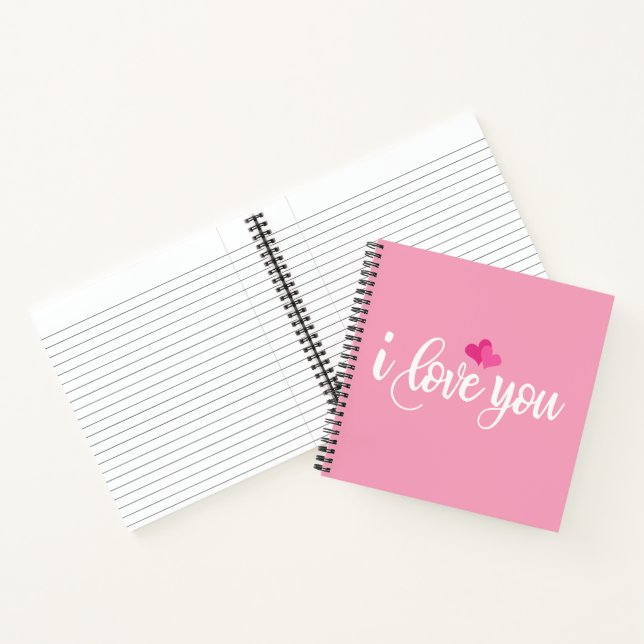 I Liebe You Valentine Calligraphy | Notizbuch (Innenseite)