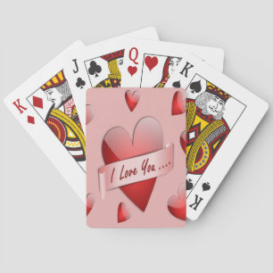 " I LIEBE YOU" VALENTINE HERZEN SPIELKARTEN