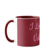 I Liebe You Valentine Maroon Combo Tasse