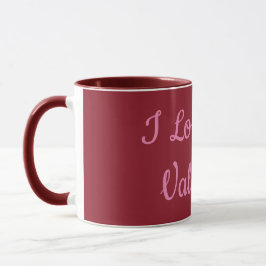 I Liebe You Valentine Maroon Combo Tasse
