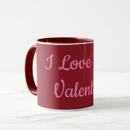 I Liebe You Valentine Maroon Combo Tasse