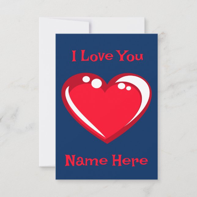 I Liebe You Valentines Card Karte (Vorderseite)
