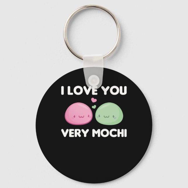 I Liebe You Very Mochi - Kawaii Mochi Ice Creme Schlüsselanhänger (Vorderseite)