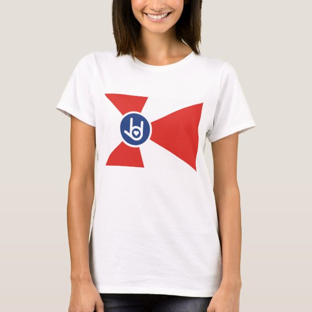 I Liebe You Wichita Flag T - Shirt (Vorderseite)