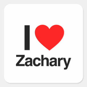i Liebe zachary Quadratischer Aufkleber