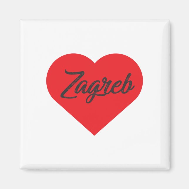 I Liebe Zagreb - Kroatien Magnet (Vorne)