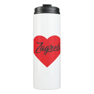 I Liebe Zagreb - Kroatien Thermosbecher
