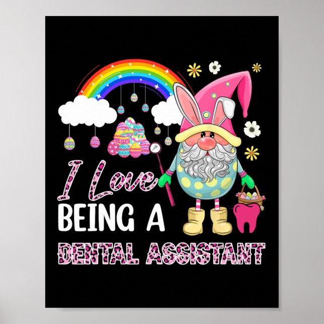 I Liebe, Zahnarztassistent zu sein Eierkörbchen Poster (Vorne)