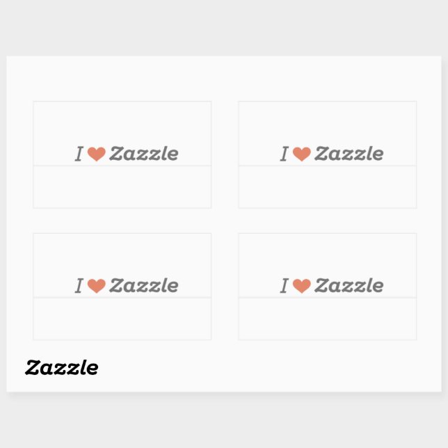 I Liebe Zazzle Sticker (Blatt)