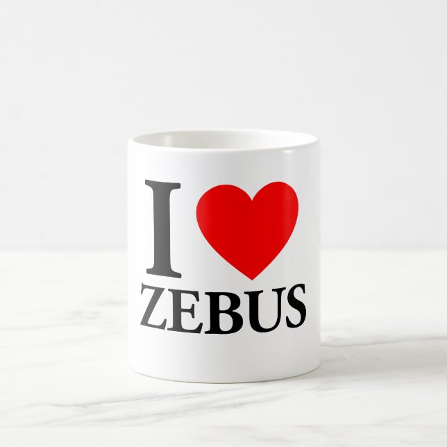 I Liebe Zebus Kaffeetasse (Mittel)