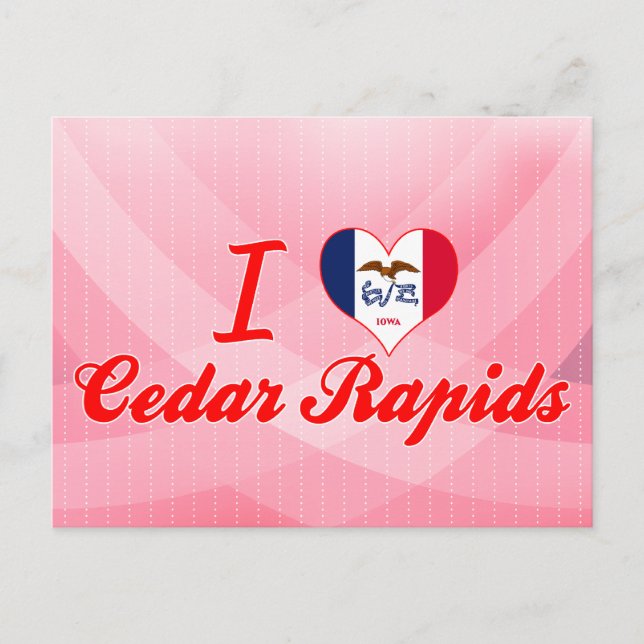 I Liebe Zedernrasen Postkarte (Vorderseite)