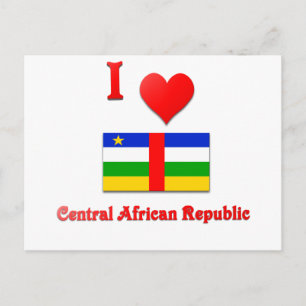 I Liebe Zentralafrikanische Republik Postkarte