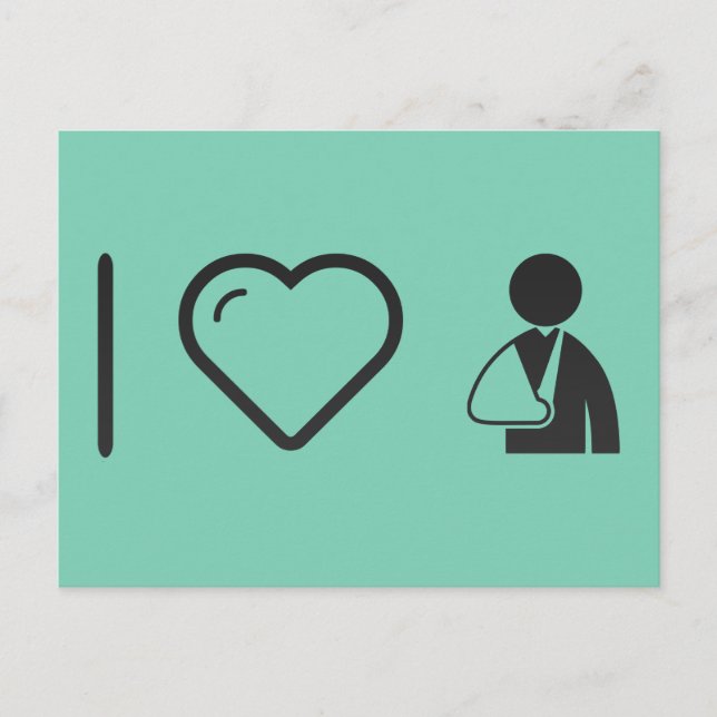 I Liebe zerbrochene Waffen Postkarte (Vorderseite)