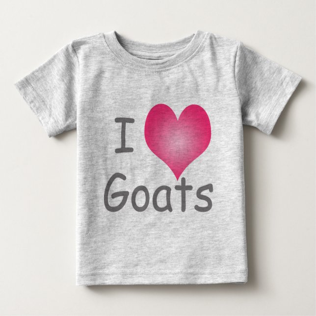 I Liebe Ziegen Baby T-shirt (Vorderseite)