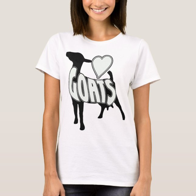 I LIEBE-ZIEGEN-LOGO-IKONE T-Shirt (Vorderseite)