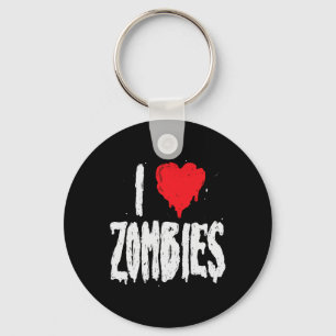 I Liebe Zombies - Halloween Holiday Zombie Lover Q Schlüsselanhänger